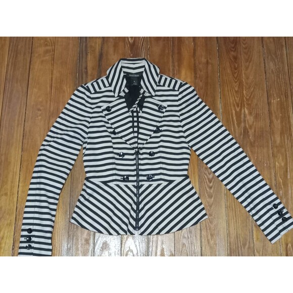White House Black Market Jackets & Blazers - NWOT WHBM Black & White Stripe blazer  Size 0 XS